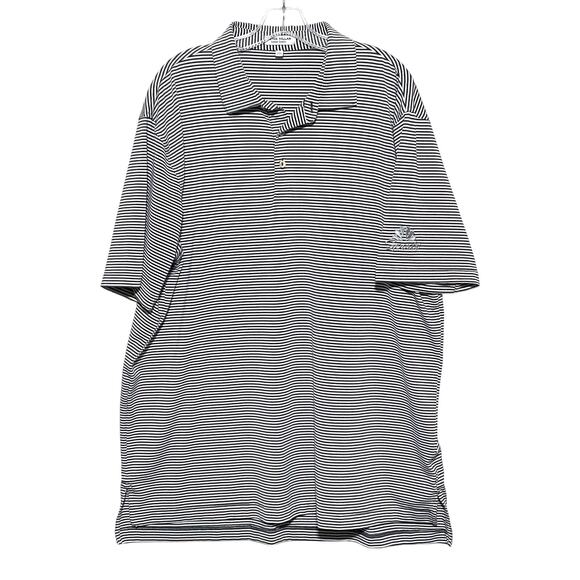 Peter Millar Summer Comfort NBC Sports Striped Polo Shirt Mens XXL Golf Stretch - Picture 1 of 8